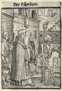 Ölüm Dansı: Papaz. by Hans Holbein