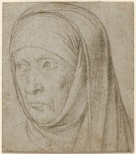 Yaşlı Bir Kadının Başı, c. 1500. by Hans Holbein