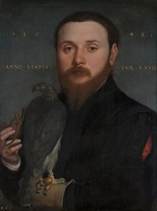 Bir şahin portresi by Hans Holbein