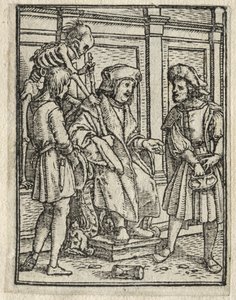 Ölümün Dansı: Kanuni veya Rahip, Yargıç. by Hans Holbein