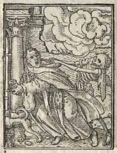 Ölümün Dansı: Dilenci Keşiş, Rahibe. by Hans Holbein