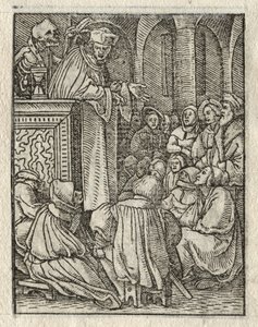 Ölümün Dansı: Vaiz; Rahip by Hans Holbein