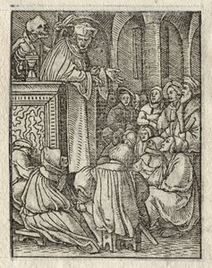 Ölümün Dansı: Vaiz, Rahip. by Hans Holbein