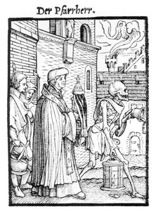 Ölüm ve Parish Rahibi, Hans Lutzelburger tarafından oyulmuş 