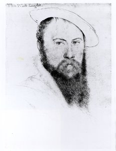 Portrait of Sir Thomas Wyatt the Younger (c.1521-54) (pencil and charcoal on paper)  by Hans Holbein der Jüngere