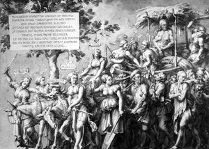 Yoksulluğun Zaferi, Jan de Bisschop tarafından çizilmiş, c.1650 (kalem, mürekkep ve kağıt üzerinde yıkama) by Hans Holbein der Jüngere