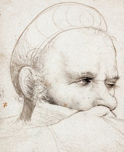Nişan alan bir yaylı tüfekçinin başı by Hans Holbein the Elder