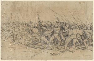 Savaş sahnesi, 1524 dolayları (kalem, mürekkep ve yıkama)