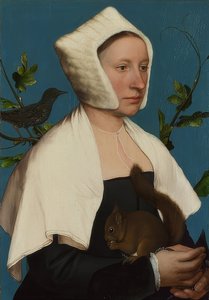 Sincap ve Yıldızlı Kadın (Anne Lovell?). 1526-28 civarında by Hans Holbein der Jüngere