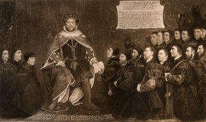 Henry VIII, Berberler ve Cerrahlar Loncalarına Bildiri Verilmesi, 1541, 1902. by Hans Holbein der Jüngere