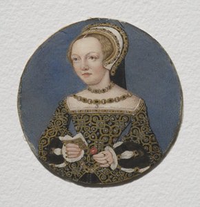 Leydi Mary Howard, c.1533 (parşömen üzerinde wc) by Hans Holbein der Jüngere