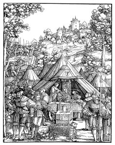 Charles V bir askeri kampta by Hans Leonard Schaufelein