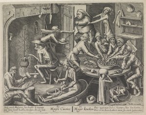 sıska mutfak Le Maigre Mutfağı / The Skinny Keucken (nesne üzerindeki başlık) Yalın mutfak ve yağlı mutfak (dizi adı) by Hans Liefrinck (I) (possibly)