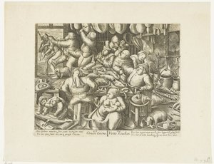 De vette keuken Le Grasse Cuisine / De Vette Keucken (nesne üzerindeki başlık) by Hans Liefrinck (I)