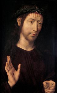 Christ Blessing par Memling, Hans (1433/40-1494). Ahşap üzerine yağlı boya, ebat : 53,4x39,1 by Hans Memling