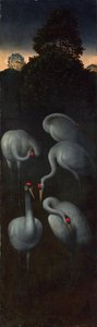 Vinçler Üç Parçadan Bir Panelin Tersi, c. 1480 by Hans Memling