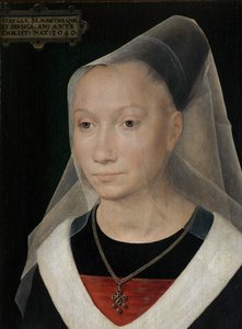 Genç Bir Kadın Portresi Detayı by Hans Memling