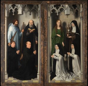Vaftizci Yahya ve Evangelist Aziz Yahya Üç Parçasının Dış Görünümü by Hans Memling