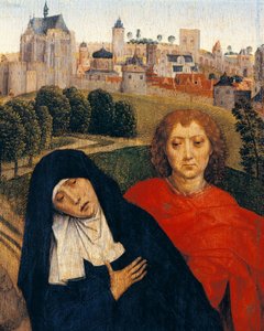 Our Lady of Sorrows, Hans Memling'in Çarmıha Gerilme'sinden detay (yaklaşık 1430-1494) by Hans Memling