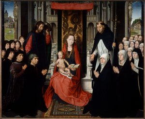 Bakire ve çocuk Saint James ve Saint Dominika bağışçıları veya Jacques Floreins