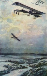 Argonnerwa üzerinde bir keşif gezisinde askeri çift kanatlı by Hans Rudolf Schulze