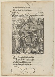 Fürwittig tarafından teşvik edilen Theuerdanck, Theuerdanck'tan Bir Parlatma Taşını Manipüle Etmeye Çalışıyor,..., 1517. by Hans Schäufelein the Elder