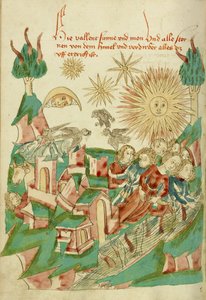 Dünyanın Sonu Bayan Ludwig XV 9 fol. 95v, 1469 (kağıt üzerinde mürekkep, renk yıkama ve tempera)