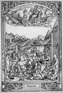 Satürn (ahşap oyma) by Hans Sebald (School of) Beham