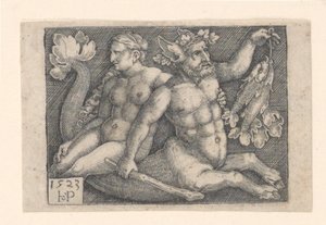 Bir Triton ve Bir Peri by Hans Sebald Beham