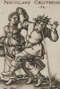 Beham Köylü festivali 1546 bl 06 detay by Hans Sebald Beham