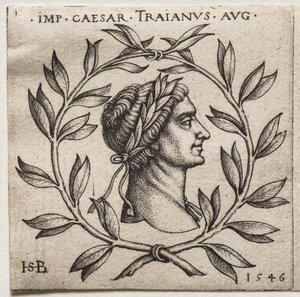 İmparator Trajan büstü by Hans Sebald Beham