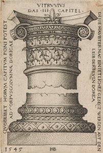 Bir Sütunun Sermayesi ve Tabanı by Hans Sebald Beham