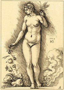 Ceres, serpme meyveler by Hans Sebald Beham