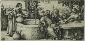 Mesih ve Samiriyeli Kadın by Hans Sebald Beham
