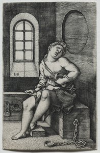 Kleopatra. by Hans Sebald Beham