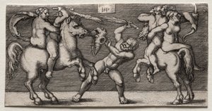Üç Adamın Savaşı by Hans Sebald Beham