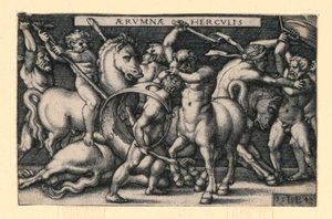 Centaurlarla Savaşan Herkül by Hans Sebald Beham