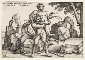 Herkül ve Anteus by Hans Sebald Beham