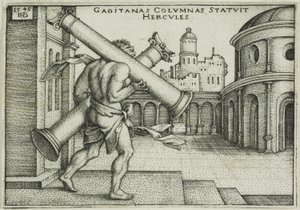 Herkül ve Gazze Sütunları by Hans Sebald Beham