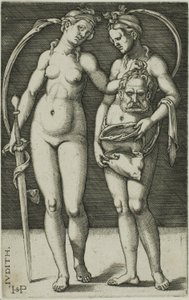 Judith ve Hizmetçisi by Hans Sebald Beham