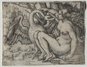 Leda ve Kuğu by Hans Sebald Beham