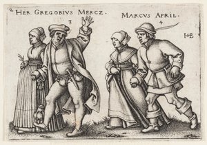 Mart ve Nisan by Hans Sebald Beham