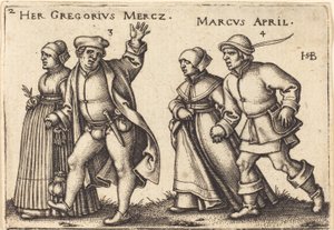 Mart ve Nisan by Hans Sebald Beham