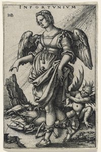 Talihsizlik (Das Ungluck) (kağıt üzerine gravür) by Hans Sebald Beham