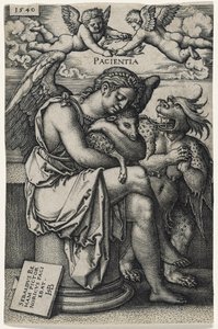Sabır (Die Geduld), 1540 (kağıt üzerine gravür) by Hans Sebald Beham