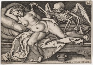 Uyuyan Kız ve Ölüm, 1548 by Hans Sebald Beham