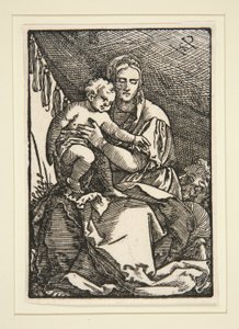 Gölgelik Altında Kutsal Aile by Hans Sebald Beham