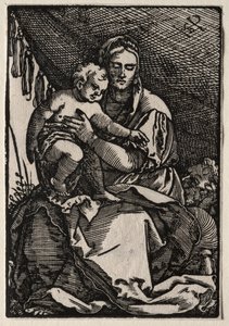 Çadır Altındaki Kutsal Aile by Hans Sebald Beham