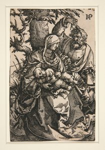 Bir Ağacın Altındaki Kutsal Aile by Hans Sebald Beham