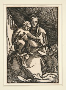 Gölgelik Altında Kutsal Aile by Hans Sebald Beham